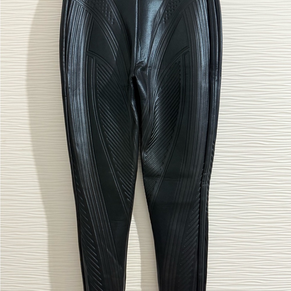 Mugler Black Textured Leggings